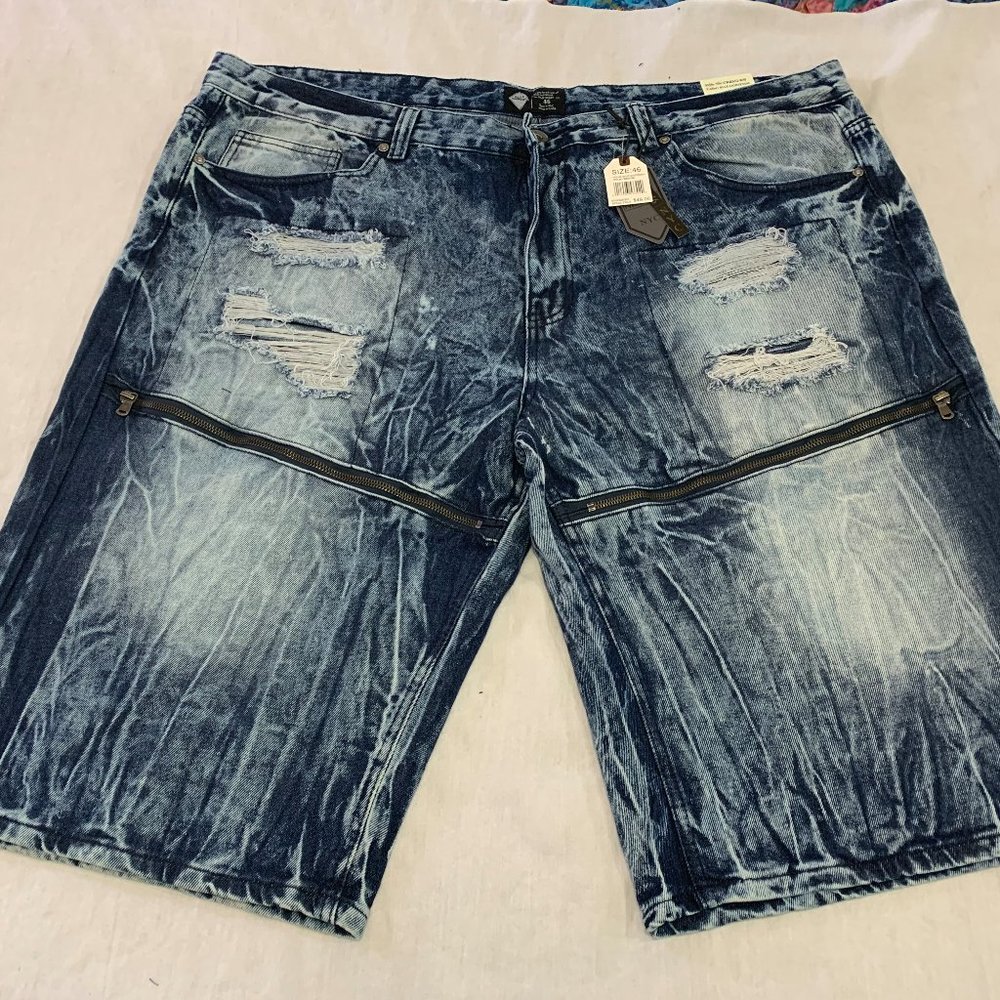 🍎🍎🍎  NWT ROAD NARROWS MENS JEANS DISTRESSED SHORTS SIZE 46 🍎🍎🍎